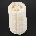 Natural loofah sponge, cylindrical shape, for bathroom, 10 x 6 cm